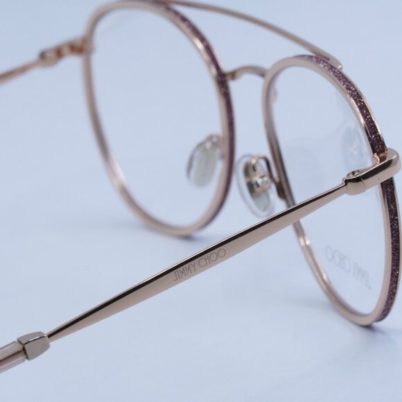 Jimmy Choo JC230 0EYR 00 Eyeglasses Gold Pink 51mm Round Frame main image 11